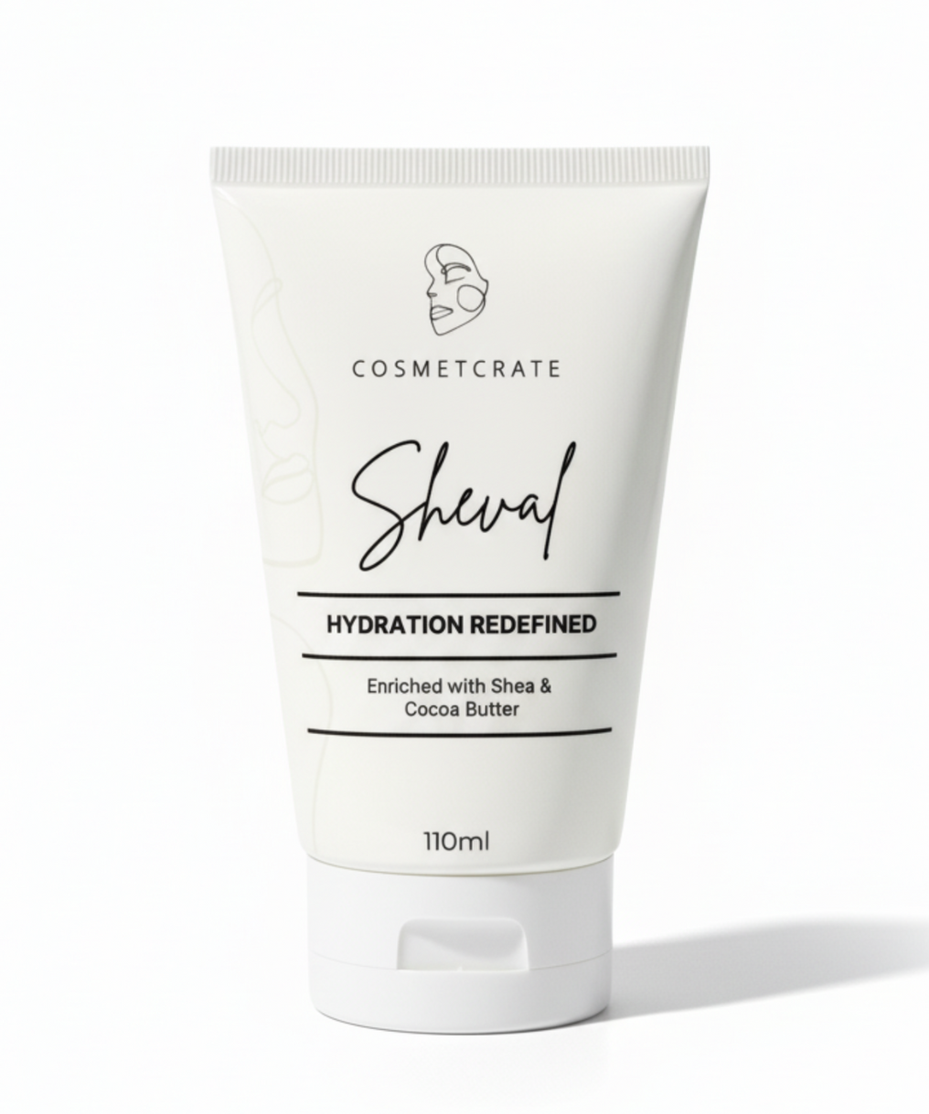 Crafted with the richness of Shea Butter & Cocoa Butter, Sheval deeply hydrates and locks in moisture for long-lasting softness. Infused with Vitamin E & Hyaluronic Acid, it replenishes and restores your skin’s natural glow. Lightweight yet nourishing, its advanced polymers & Dimethicon create a smooth, silky finish without greasiness.